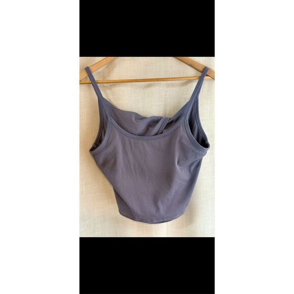 Athleta Twist Back Ribbed Crop Tank Womens 1X Purple Stretch Athleisure Workout - Picture 6 of 10